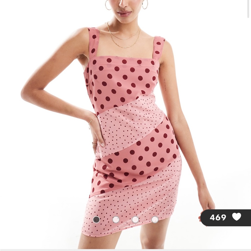 ASOS Polka Dot Pink Dress